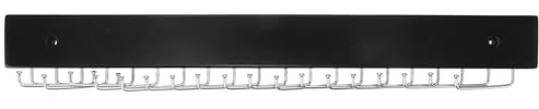 ABOOFAN Colgador de Pared Negro con 20 Ganchos para Cinturones y Corbatas Organizador Compacto y Práctico para Accesorios Soporte de Montaje en Pared Adecuado para Armarios y Entrada