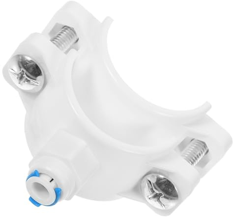 RORPOIR Morsetto per Scarico in Pom per Impianto di Trattamento Acqua, Clip per Tubi Acqua Bianco con Connessione Rapida da 1/4 Pollice, Resistente Agli Urti per Depuratori Stili multipli
