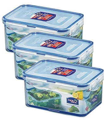 ZIP Premium Lock&Lock Frischhaltedose | Vorratsdose | Multifunktionsbox | 1,1.Liter | 181 x 128 x 88 mm | HPL815D - 3er Set