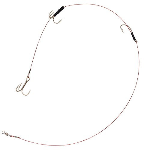 Spro Adjustable Deadbait Rig - verstellbares Hechtvorfach zum Hechtangeln, Vorfach zum Angeln mit Köderfisch, Deadbaitvorfach, Länge/ Tragkraft / Hakengröße:45cm / 13.7kg / Gr. 2