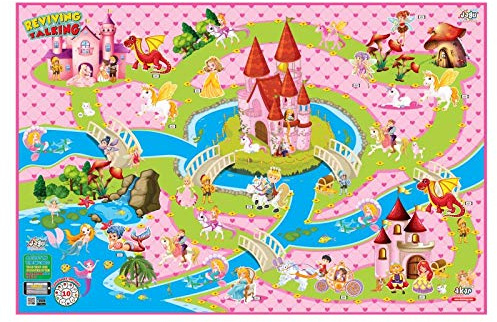 Siva Spielteppich Prinzessin 150 x100 cm Kinderteppich mit Tragetasche