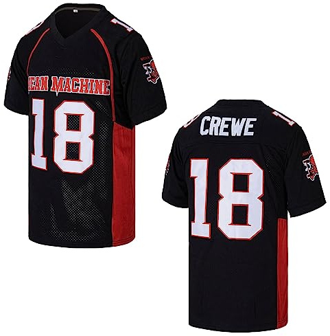 Kekambas Men's #18 Paul Crewe Mean Machine The Longest Yard Movie American Football Jersey Stitched Size S Black