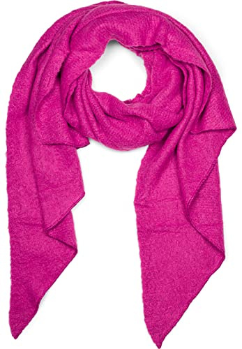 styleBREAKER Damen Webschal Asymmetrisch Viskose Unifarben | Halstuch für kalte Herbst- und Winter-Tage, 100 % Naturfaser, vielseitig als große wärmende Schulter-Stola drapierbar.