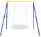 GYMAX Supporto per Altalena in Ferro (Altalena Non Inclusa), Carico di 200 kg, per Altalena Bambini Singola, con 3 Ganci da Appeso, 195x181x184 cm