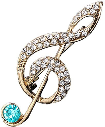 Ericetion Legierung Strass Musiknote Brosche mit Perle - Stilvolles Partyzubehör & Schmuckgeschenk