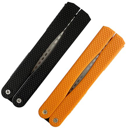 Cabilock 2piezas Afilador De Herramientas De De Doble Cara Afilador De De Portátil Para Cocina y Jardinería Mango De Ligero Diseño Compacto