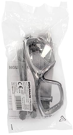 WOLFPACK LINEA PROFESIONAL Gafas de Seguridad Acolchadas Cristales Transparentes Con Patillas o Goma Elastica. Patillas Engomadas EN/166