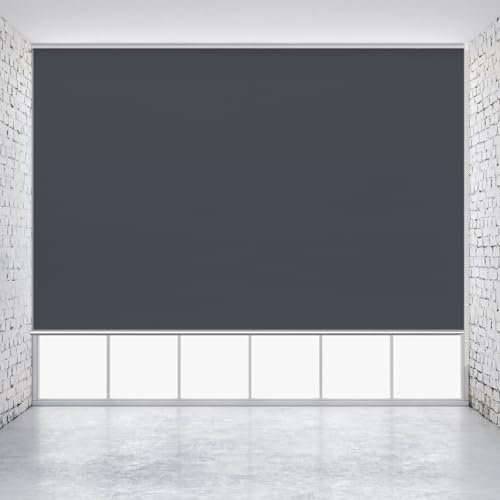 Verdunklungsrollo Ohne Bohren 35 x 200 cm Blickdicht Hitzeschutz Seitenzugrollo Verdunkelungs-Rollo Höhe Stufenlos Verstellbar für Fenster & Tür, Dunkelgrau