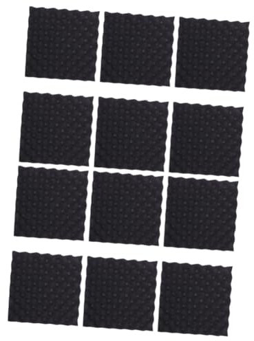 ABOOFAN 12pcs Sound Proofing Foam Pad Black Egg Crate Acoustic Foam Sheet for Insulation