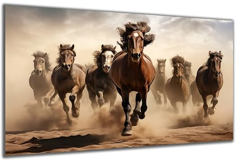 DARO Design - Wand-Bild auf 6mm HDF 30x20 cm Pferde galopieren - Wand-Deko Bilder Geschenk