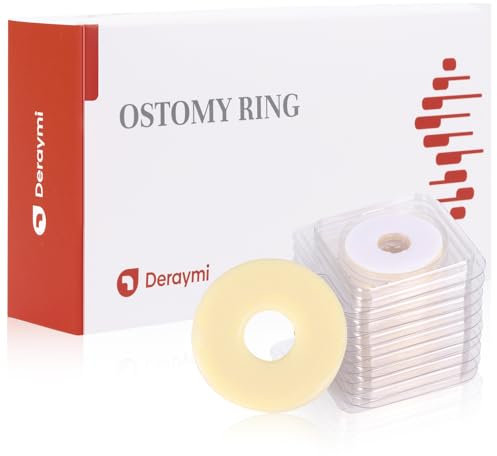 DERAYMI 10 Stück 4mm Stoma Barriere ringe, Selbstklebende stoma supplies Für Stomabeutel, Formbare stoma hautschutzringe, Schützen Die Hautbarriere Und Machen Sie Auslaufsicher