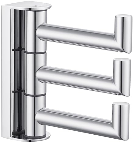 Angle Simple Handtuchhaken für Badezimmer, SUS 304 Edelstahl Faltbar Robe Handtuchhalter Wand Kleiderhaken Poliertes Chrom