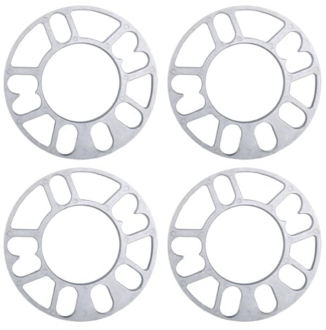4 pezzi di allargamenti per cerchi auto, distanziali per cerchi con 4/5 fori, set universale di distanziali per cerchi in lega di alluminio (8 mm)