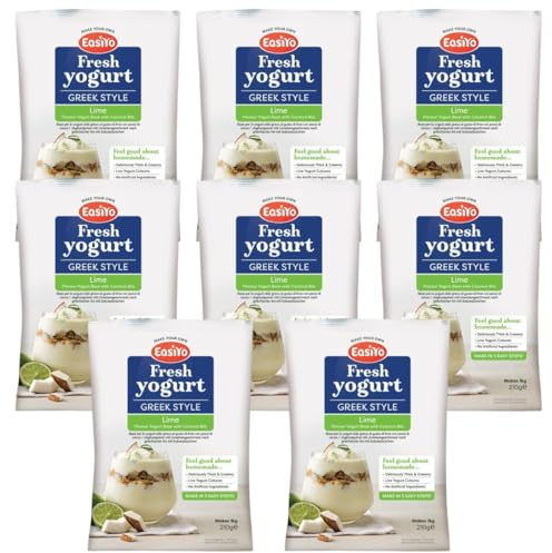 EasiYo Yogurt Greek Style Lime With Coconut Bits 8 Pack Yoghurt