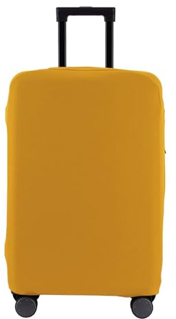 Morbuy Elastisch Kofferschutzhülle Waschbare Kofferhülle, Reisekoffer Kofferschutz mit Reißverschluss, Einfache Einfarbige Farbe Koffer Schutzhülle 19 bis 30 Zoll (Gelb,XL (29-30 Zoll))
