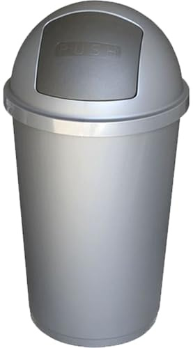 Bidone per la raccolta differenziata dei rifiuti basculante automatico 60 LT argento Pattumiera contenitore secchio cestino da casa giardino bar ristoranti interno esterno