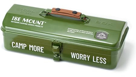 HUIOP Caja de almacenamiento de herramientas para exteriores, caja de mano portátil para Picnic y acampada, caja de almacenamiento de herramientas de Metal con asa, caja de almacenamiento de artículos