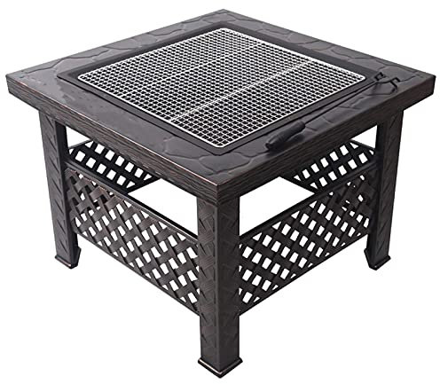 ITETONE Foyer d'extérieur pour terrasse de Jardin, Foyer à Bois, Bol, Table de Barbecue, terrasse, Patio, pelouse, arrière-Cour, Barbecue, fête, feu de Joie, cheminée d'extérieur, 66 cm/26