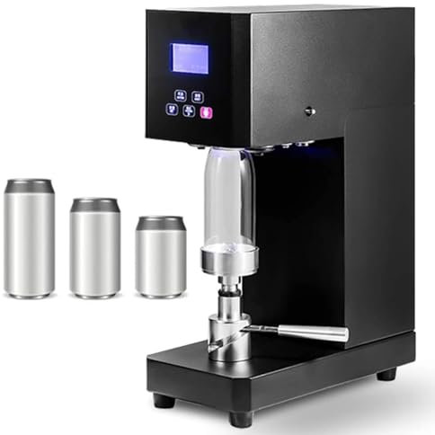 QLXYYFC Can Seamer,Can Sealer Beer Can Sealing Height Adjustable,Tin Can Sealer Machine For Home, Bars, Cafes, Restaurants(Black)
