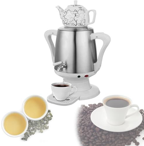 TDLROKRL Electric Turkish Tea Maker, 4L Kettle and 1L Teapot Capacity, Auto Shut-Off & Boil-Dry Protection, with Keep Warm Function, Electric Samovar, for Russian, and Turkish Tea