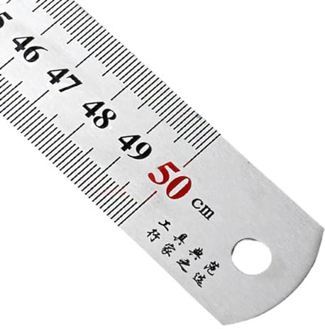 XANHOY Edelstahl-Lineale, Metall-Messlineale, Schneidelineale, Büro-Lineale, Büro-Lineale, Büro, Lernen, Zeichnen, Messwerkzeug