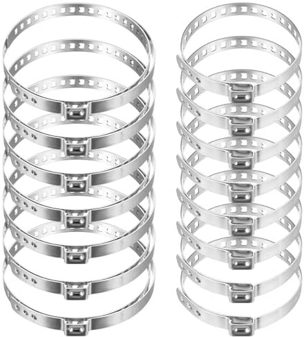 Tenbrachian 16 Stück CV Achsmanschetten Schellen, Edelstahl CV Schlauchschellen Set, Universal CV Antriebswellenmanschette, Einstellbare Schlauchklemmen, Antriebswellengelenk Klemmschellen