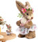 Coniglietto pasquale fatto a mano – Coniglietto pasquale decorativo per la decorazione pasquale – Figure di paglia – Coniglietto pasquale in paglia – Conigli fatti a mano