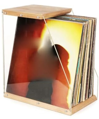 CD Halter CD-Aufbewahrungskoffer aus massivem Holz, Holz, Schallplattenständer, Präsentationsständer, Desktop-Dekoration for Bücher, Zeitschriften, Zuhause, Schlafzimmer, Musikliebhaber DVD Halter