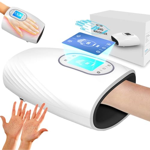 Masajeador Eléctrico De Manos Con Compresión Y Calor, Con Terapia De Puntos De Presión, Para Artritis,Síndrome Del Túnel Carpiano Y Entumecimiento De Dedos,Masaje Shiatsu,3 Niveles De Intensidad