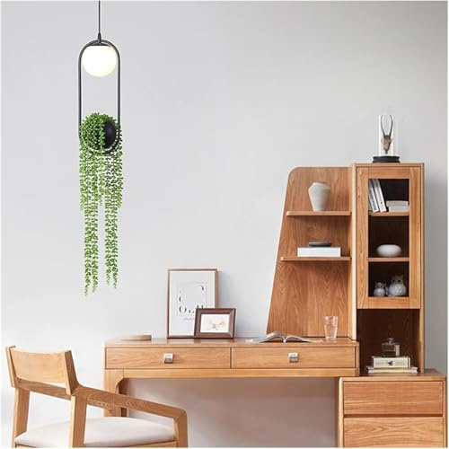 Toe Corrector Chandelier, DIY Ring Plant Pendant Lights Black Flower Pot Hanging Lamp Dining Room Bar Restaurant Home Decor Lighting Fixtures,Warm Pendant Lights (Cold White Without Plant)