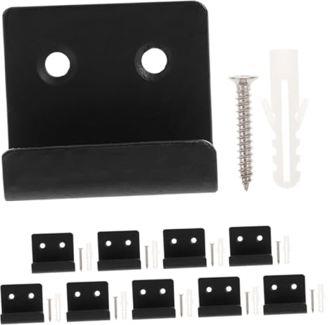 Operitacx 10piezas Gancho Para Azulejos De Pared Soporte De Pared Negro Colgador De Azulejos De Cerámica Para Cocina Baño Soporte u Herrajes De Montaje