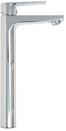 Exagonshop Rubinetto lavabo miscelatore alto per ciotola da appoggio cromo Bridge