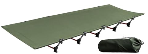 Zasdvn Cunas de Campo para Adultos Para Dormir, Cama Portátil Compacta Plegable - Cama con Construcción Sencilla Para Mochilero Al Aire Libre Senderismo Viajes e Invitados