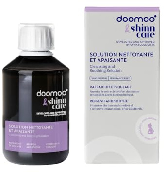 doomoo x Shinncare – Solution Nettoyante Intime Post-Partum – Apaise & Favorise la Cicatrisation après Episiotomie – 22 Actifs Naturels – Testée Dermatologiquement & Gynécologiquement – Vegan, 200ml
