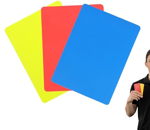 Fußball-Schiedsrichterkarten, 3-teilig, hohe Sichtbarkeit, professionelles Richterwerkzeug, Richterkarten, für Hockey, Volleyball, Basketball, Wrestling, Handballspiel, Damen und Herren