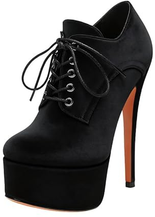 Veelau Meieer Escarpins à talons hauts pour femme - Escarpins à talons hauts - Escarpins à talons hauts - Escarpins à lacets