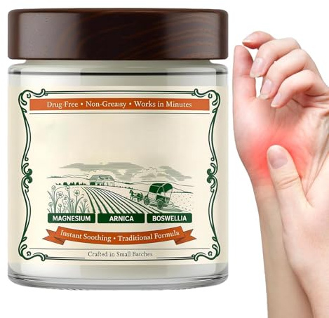 Para Las Articulaciones - Para Aliviar El Dolor Relief Fórmula De Árnica De Magnesio Natural De Acción Rápida 100 G | Ungüento Calmante Reutilizable Para El Cuidado De La Espalda