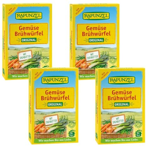 Rapunzel Gemüse-Brühwürfel Original, 4er Pack (4 x 79 g) - Bio
