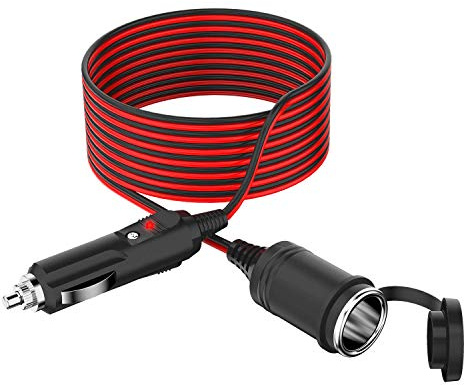 3.5M 12V Verlängerungskabel Kfz für Auto 12/24V LKW Zigarettenanzünder | mit Stecker Buchse Zigarettenstecker Kabel Wohnmobil Lieferwagen 12V 17AWG Steckdose Adapter Verlängerungskabel