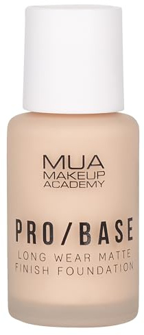 MUA Pro/Base Full Coverage Matte Finish Foundation, Shade #140 (Pack of 1) | Long-Lasting, Buildable Coverage, Controls Shine, Enriched with Vitamin E, Vegan & Cruelty Free