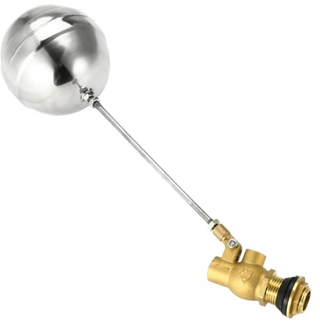 Schwimmerventil 1 Stück Kugelhahnventil Messing Automatischer Schwimmer-Kugelhahn für Wasserwanne, Luftbefeuchter, Brunnen, Aquarium, Teich, Tierbewässerung (G1/2 Zoll DN15)