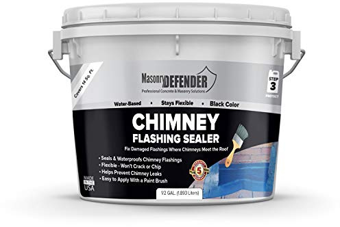 MasonryDefender Chimney Flashing Sealer - Flexible Chimney Sealant Protects Against Water Leaks - 2.2 kg