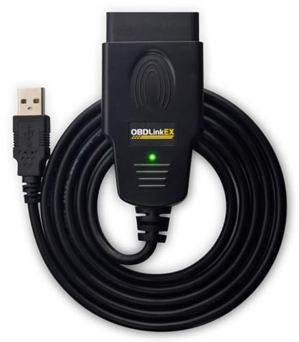 OBDLink ScanTool EX USB – Professionelles Auto-Diagnosegerät für mehrere Marken, batteriebetrieben – kompatibel mit OBD2/RenoLink/ForScan/MultiECUScan, Windows 10