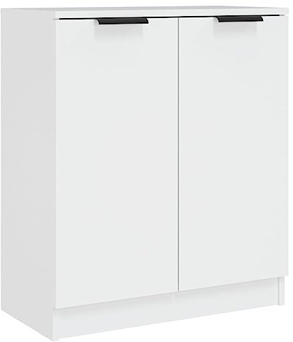 vidaXL Sideboard Kommode Anrichte Mehrzweckschrank Beistellschrank Standschrank Schrank Highboard Flurkommode Weiß 60x30x70 cm Holzwerkstoff