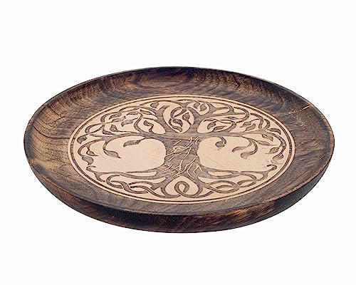 Grande Coupelle en bois de manguier, Modèle Arbre de VIe, L 22 cm