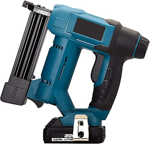Clavadora sin Cable, Pistola de Clavos/Grapas Recargable, 20V MAX. Batería Li-Ion 2.0Ah, para Trabajos en el hogar y en la Madera