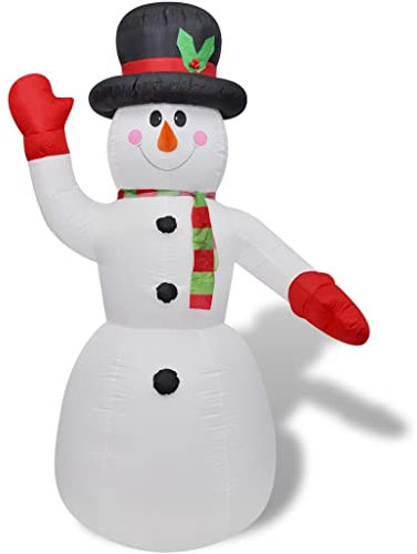 Gecheer Schneemann Aufblasbar LED Weihnachten Beleuchtet Weihnachtsfigur Weihnachtsdeko Figur Winter Deko 300 cm