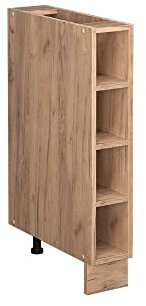 Vicco Küchenregal Fame-Line, Goldkraft Eiche/Goldkraft Eiche, 15 cm ohne Arbeitsplatte