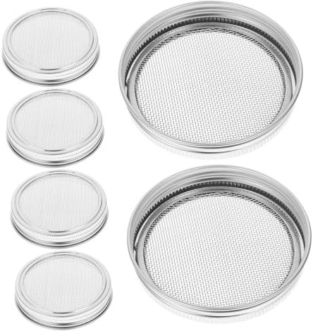 YARNOW Sprossendeckel Aus Edelstahl 6 Stück Für Gläser Sieb Sprossendeckel Für Zuhause Küche Sprossen