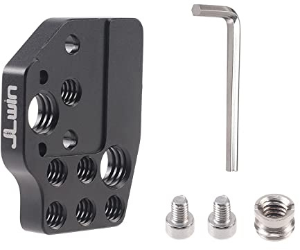 FOTGA Extension Mount Plate Holder with Cold Shoe & 1/4 & 3/8 Threaded Screw Holes for DJI Ronin S/SC/RS2/RSC2/RS3 PRO/RS3 Mini Gimbal Stabilizer, Monitor, Magic Arm, Microphone, LED Video Light
